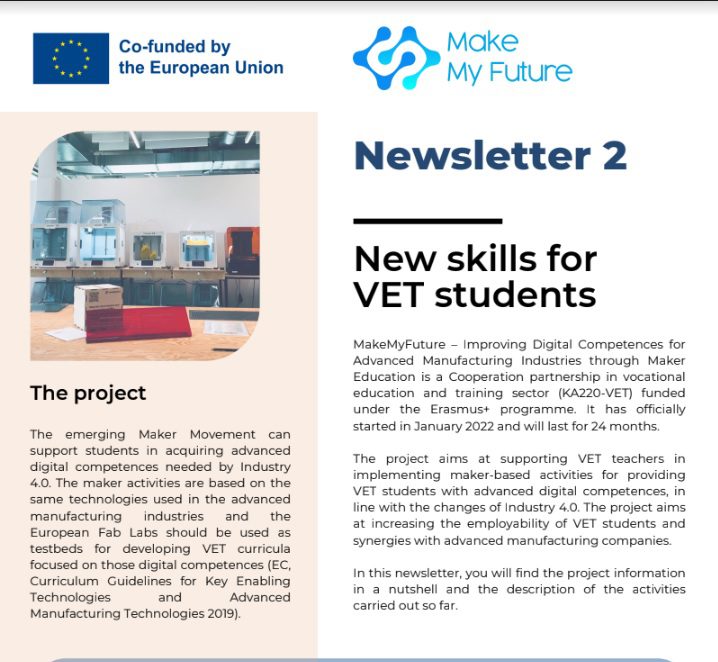 Second E-Newsletter MakeMyFuture project